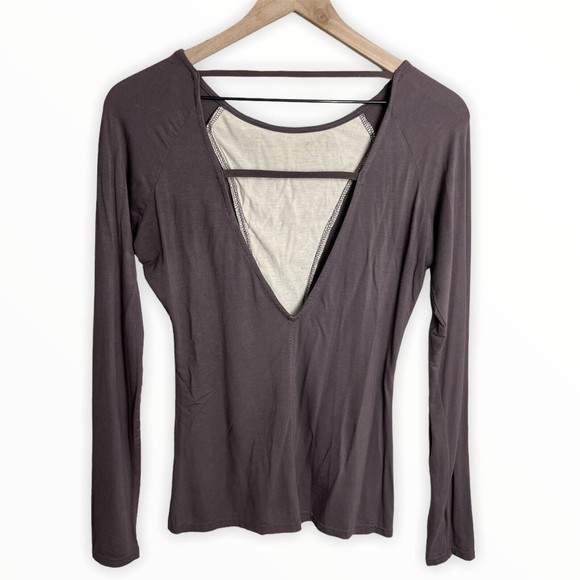 BKE Womens Brown Beaded Embroidered Mesh Inset Top Size‎ XS - Picture 4 of 6